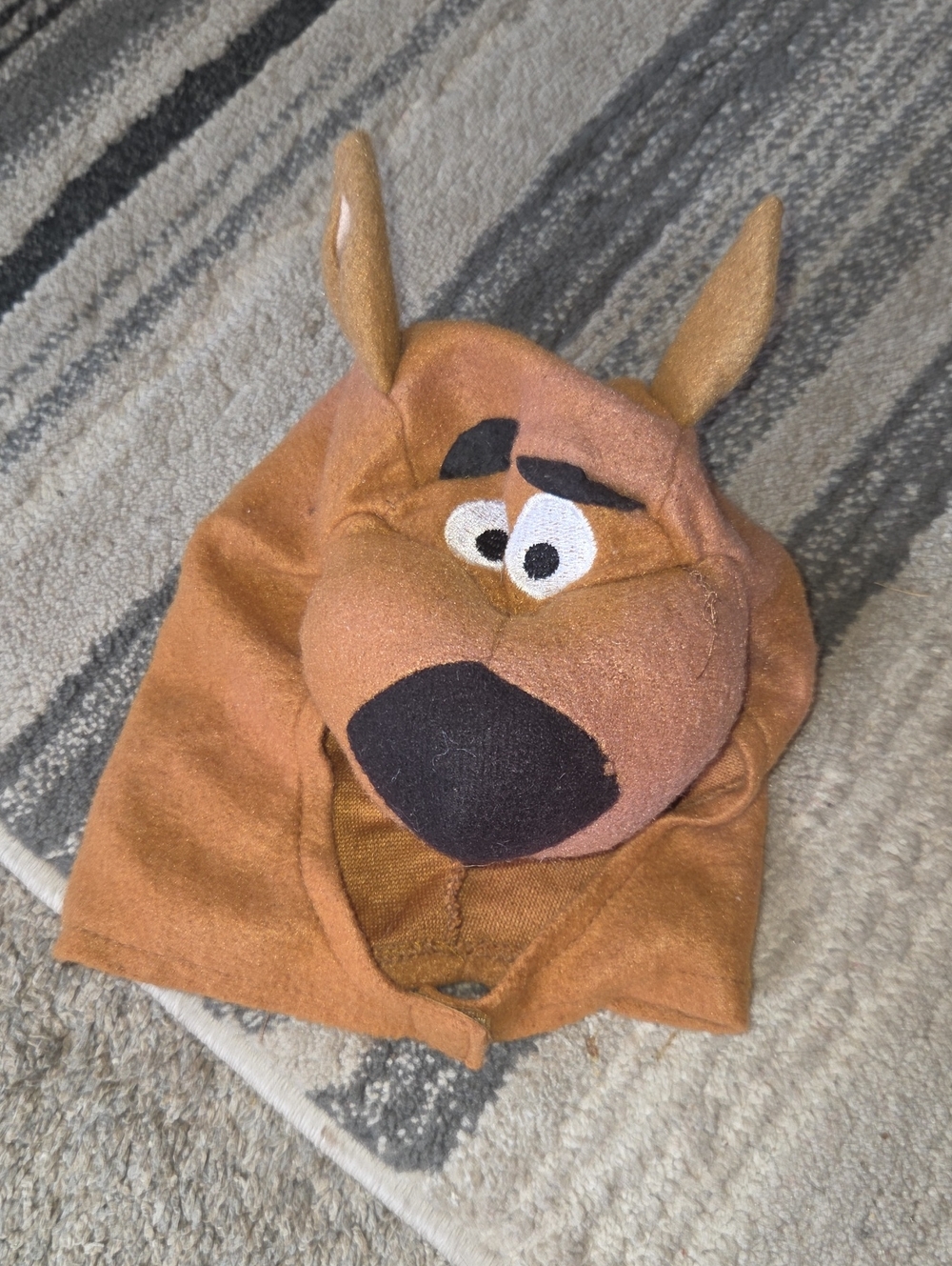 Scooby-Doo Style Plush Dog Costume Hood - Brown